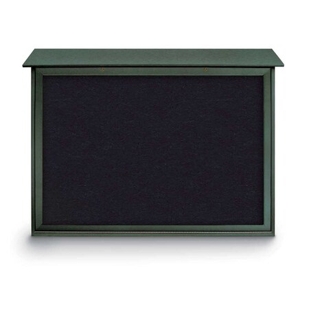 United Visual Products Indoor Enclosed Combo Board, 48"x36", White Frame/Black Porc & Forbo UVCB4836W-BLKPORC-FORBO